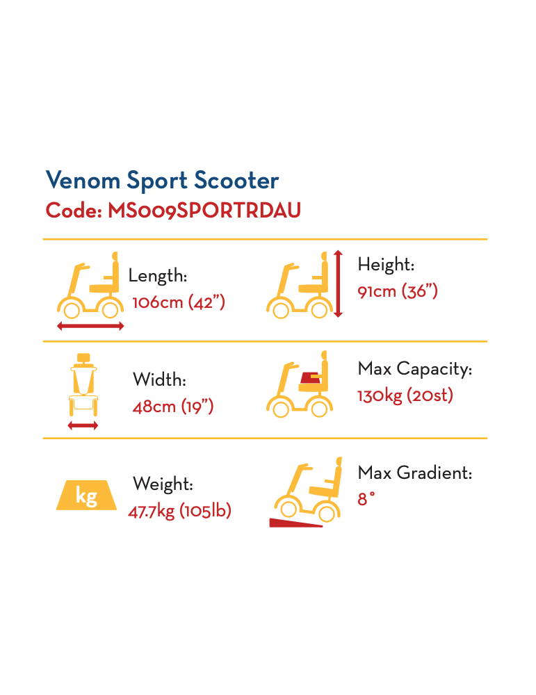 Drive - Venom Sport with suspension Scooter...